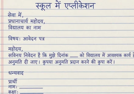 Application Format For School - TC, Fever और Shadi हेतु प्रार्थना पत्र लिखना सीखें